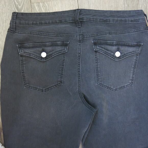 GLORIA VANDERBILT Jeans All Around Slimming Effect Size 14 Average Bootcut Black - Picture 6 of 12